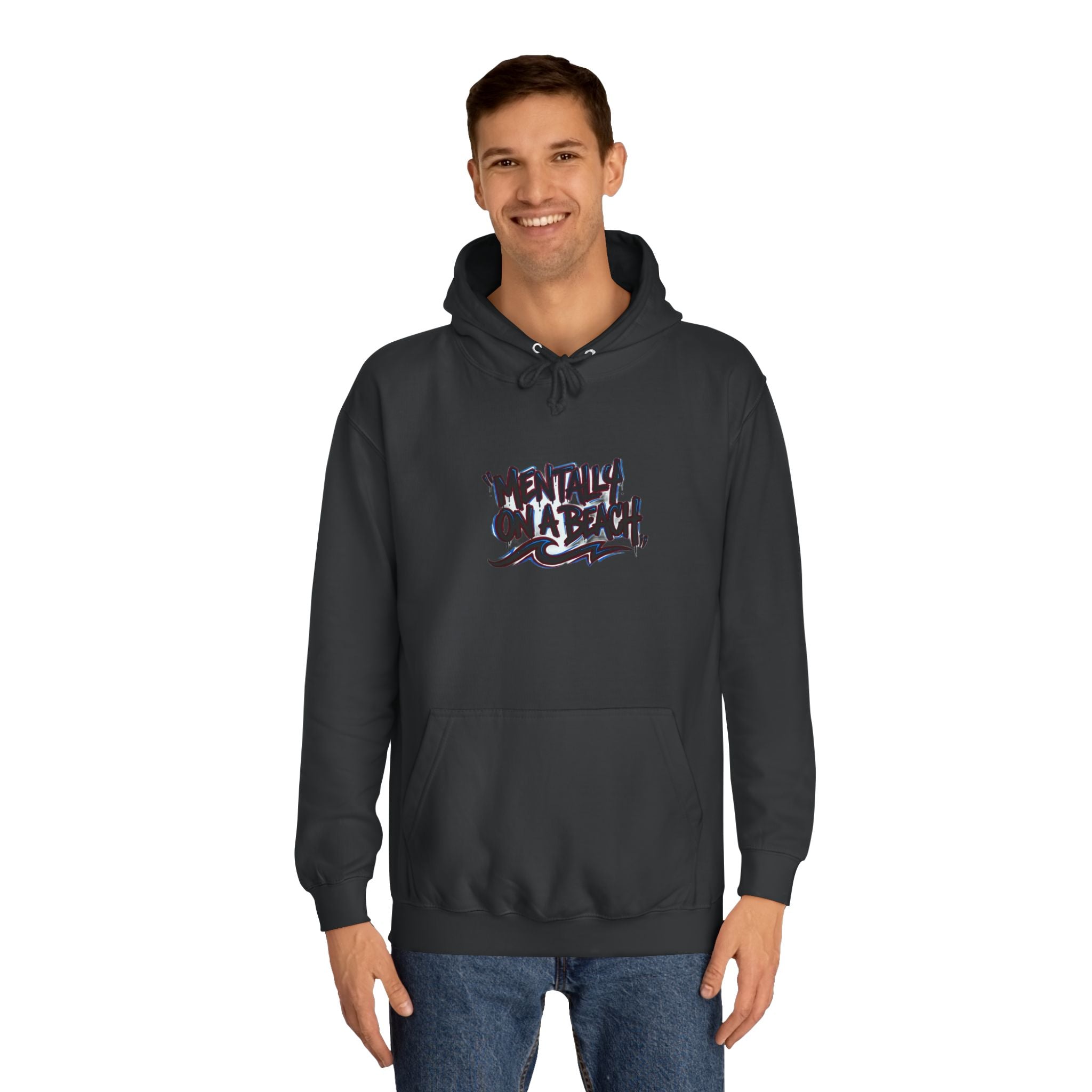 Mentally On A Beach Viral Meme Tee — Hoodie