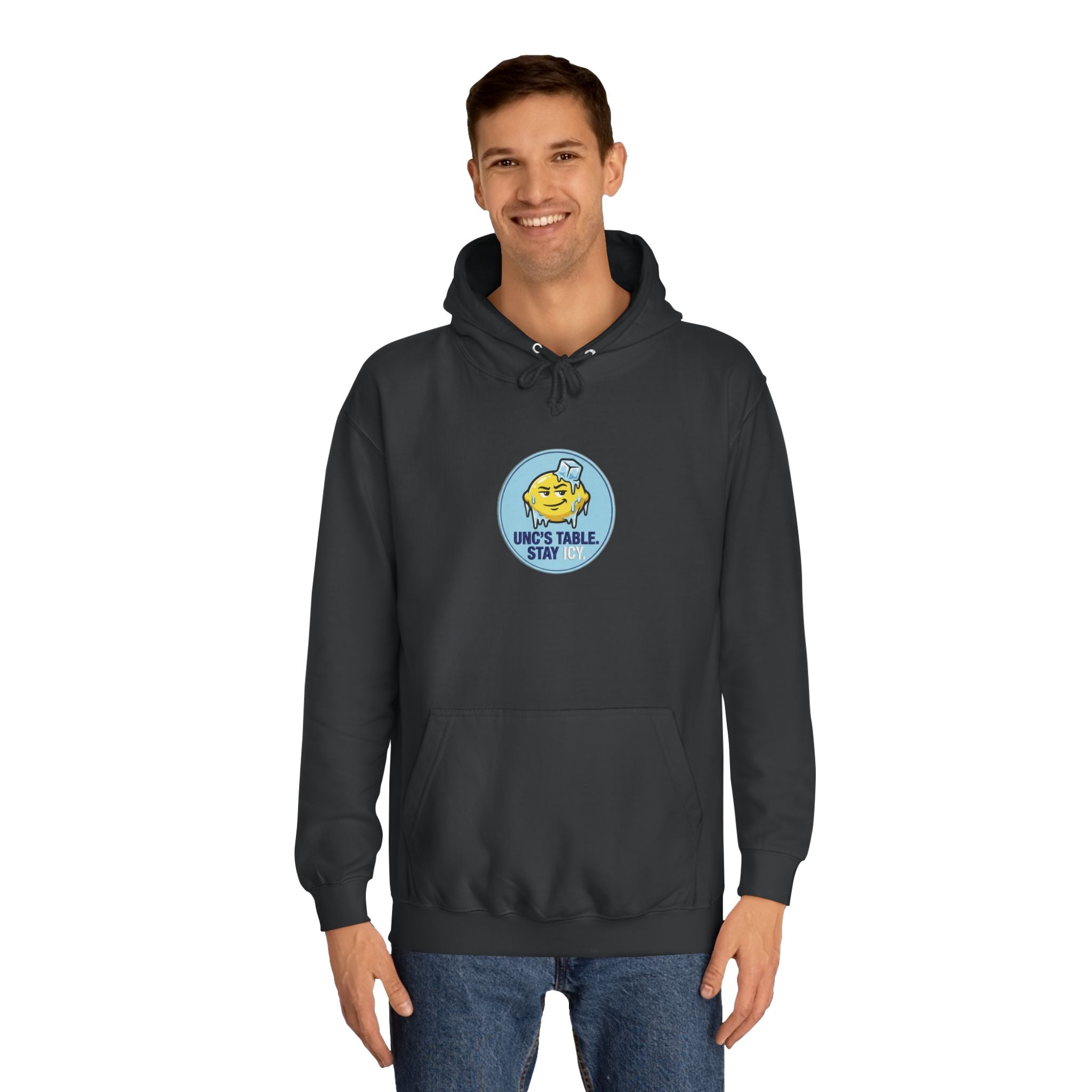 Unc's Table: Stay Icy Embroidered Patch Design — Hoodie