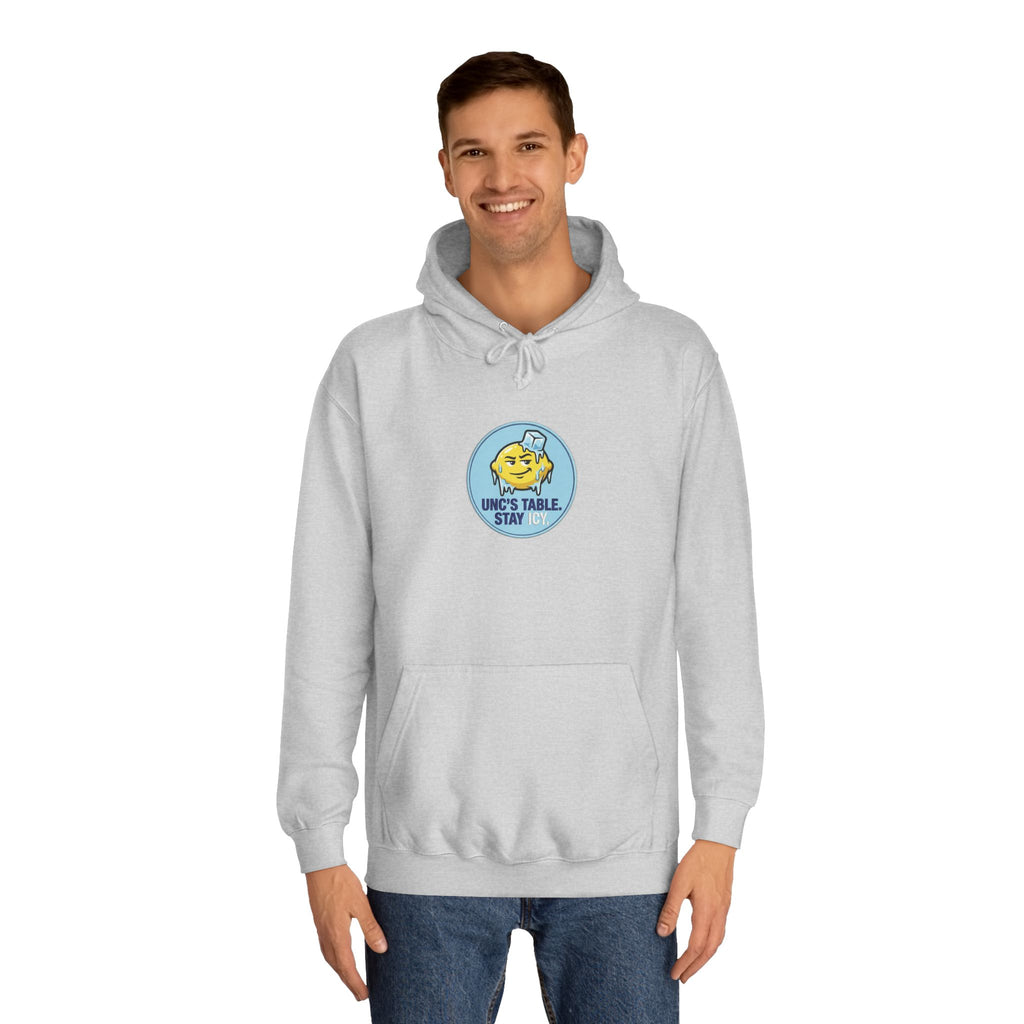 Unc's Table: Stay Icy Embroidered Patch Design — Hoodie