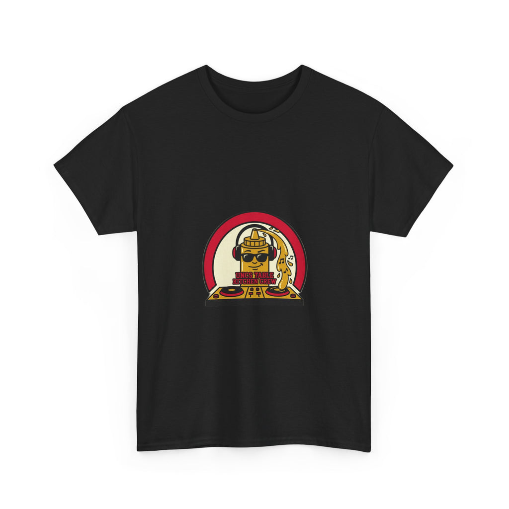 Unc's Table Mustarrdd Bottle "Kitchen Crew" Varsity Tee — T-Shirt