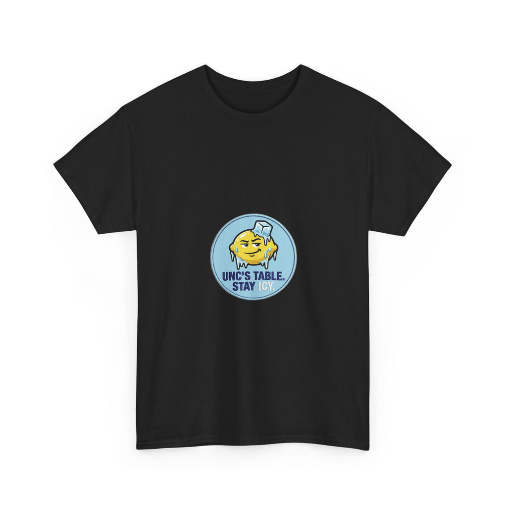 Unc's Table: Stay Icy Embroidered Patch Design — T-Shirt