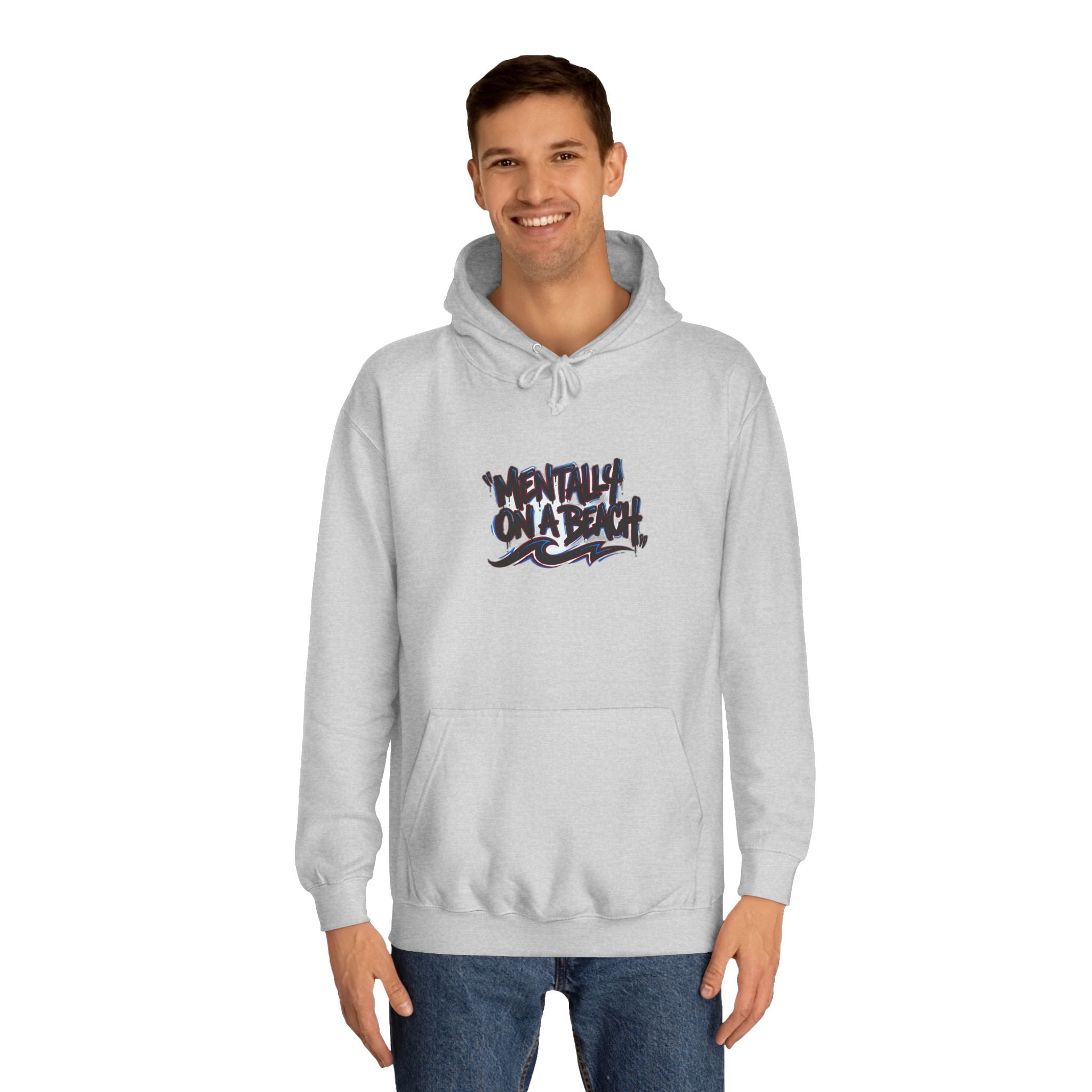 Mentally On A Beach Viral Meme Tee — Hoodie