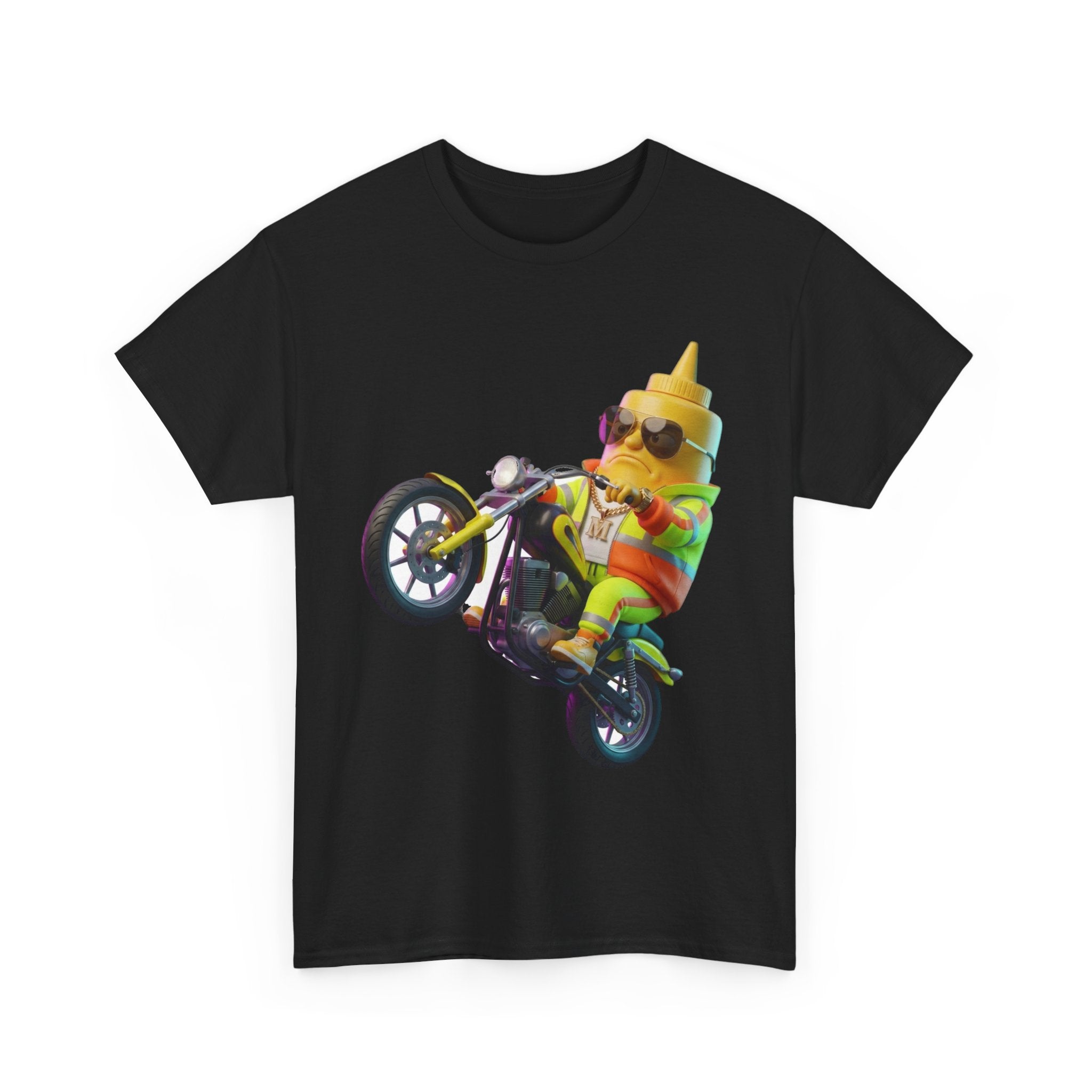 Muusttaarrdd's Neon Wheelie Tee — T-Shirt