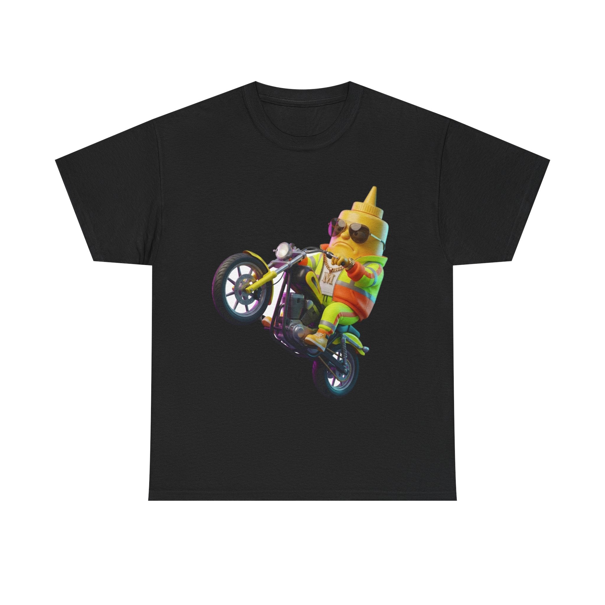 Muusttaarrdd's Neon Wheelie Tee — T-Shirt