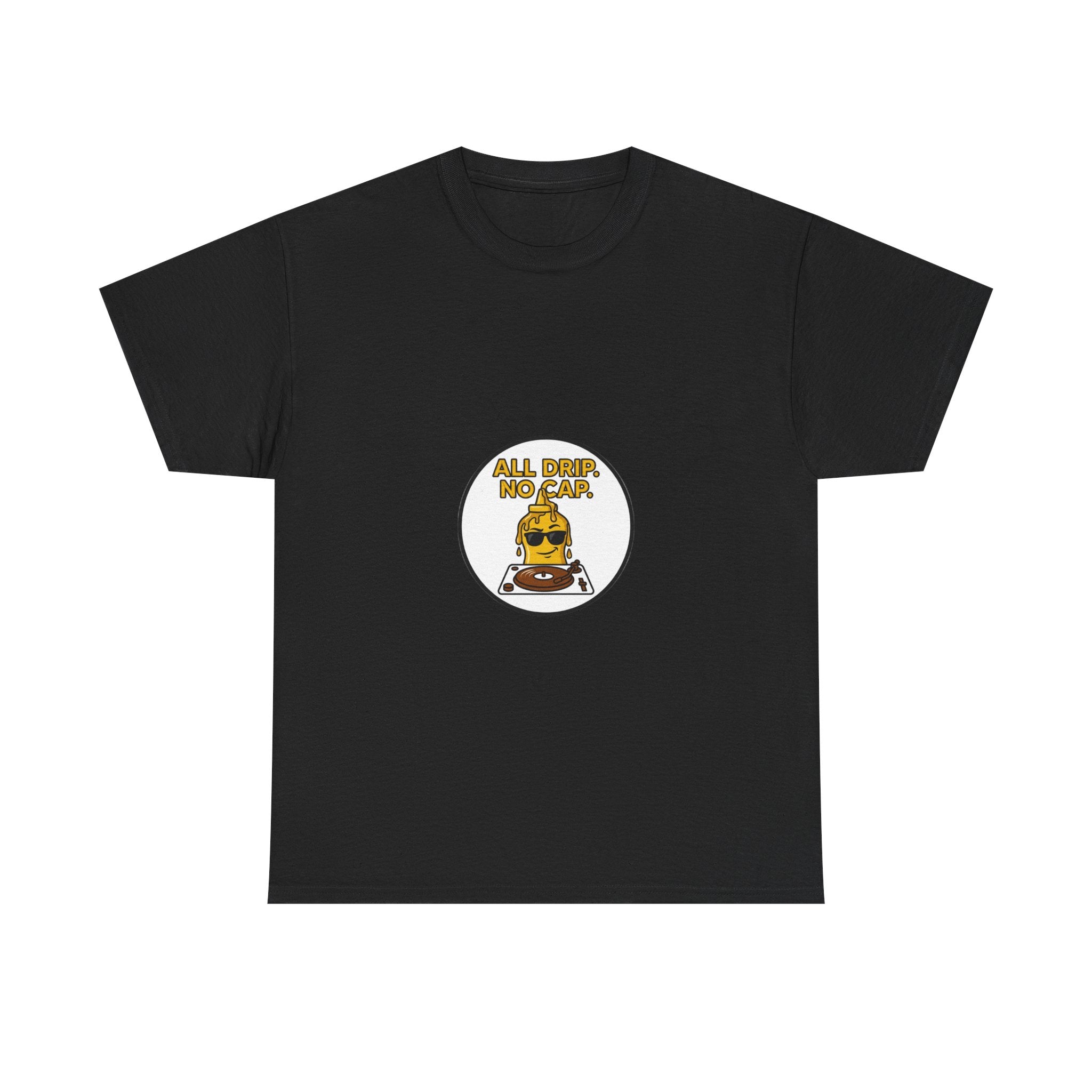 Unc's Table: All Drip No Cap Mustarrdd Patch — T-Shirt