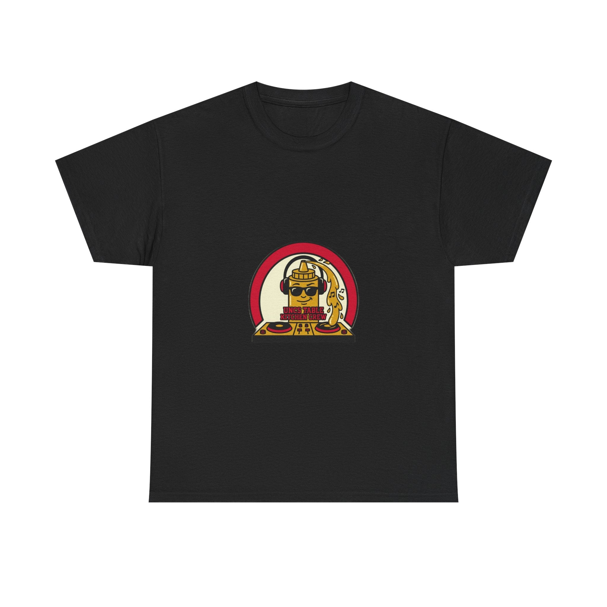 Unc's Table Mustarrdd Bottle "Kitchen Crew" Varsity Tee — T-Shirt